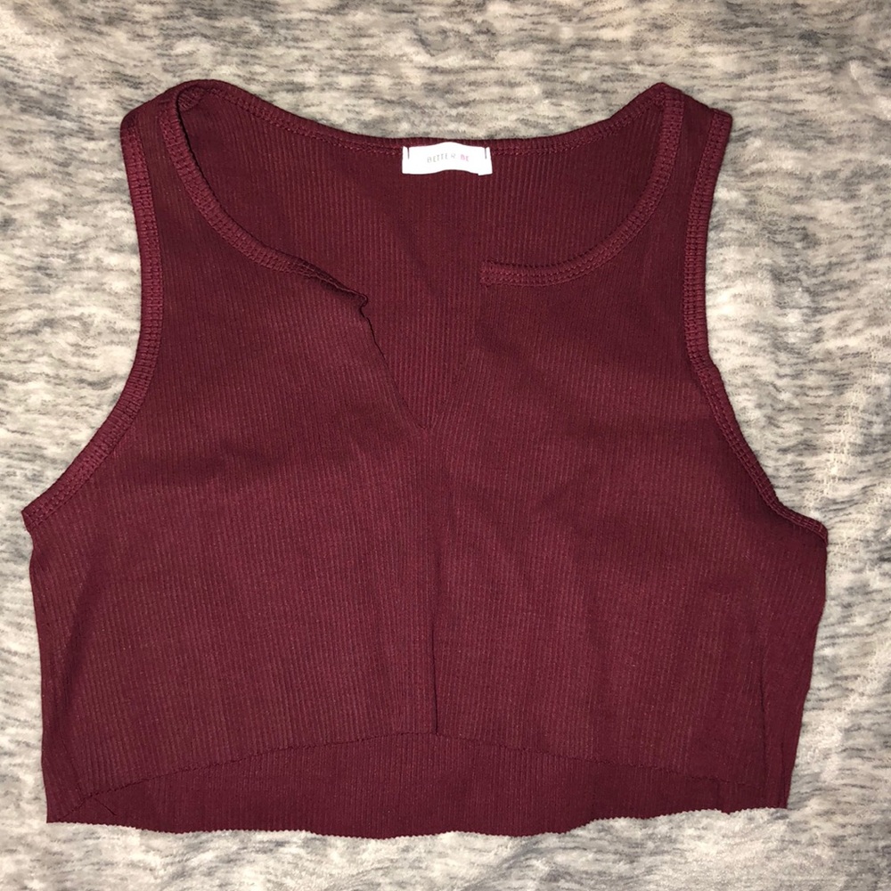 Burgundy crop top
